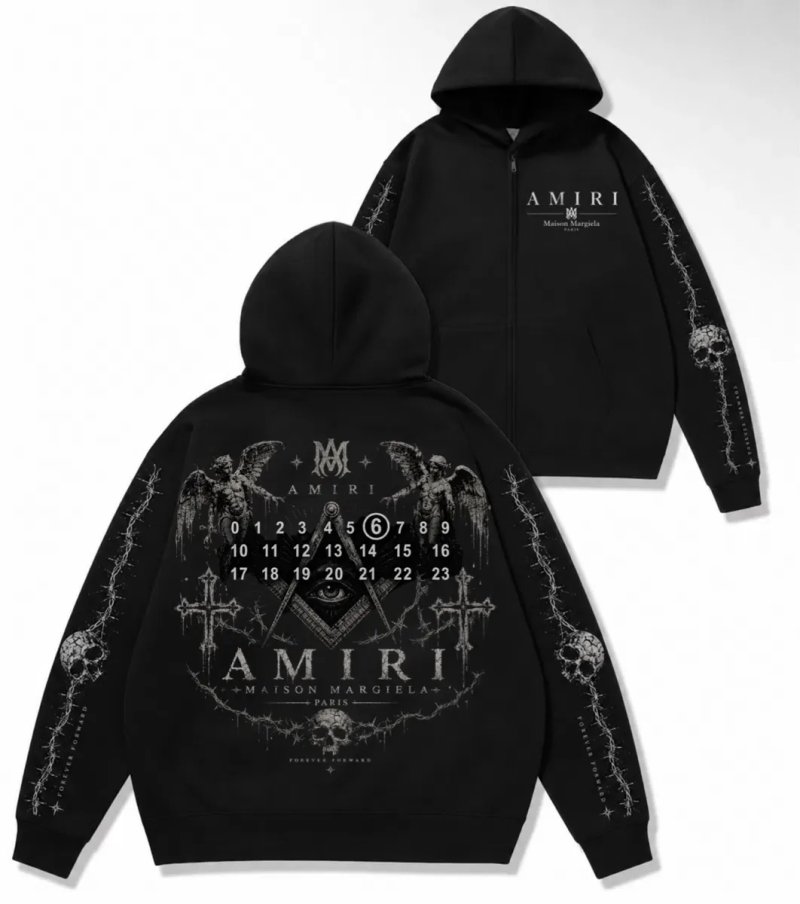 худи кофта толстовка Maison Margiela  Paris х Amiri Logo унисекс коллаборация Амири и Мейсон Марджелы  Новинка лонгслив  Новинки MM6 — фото 5