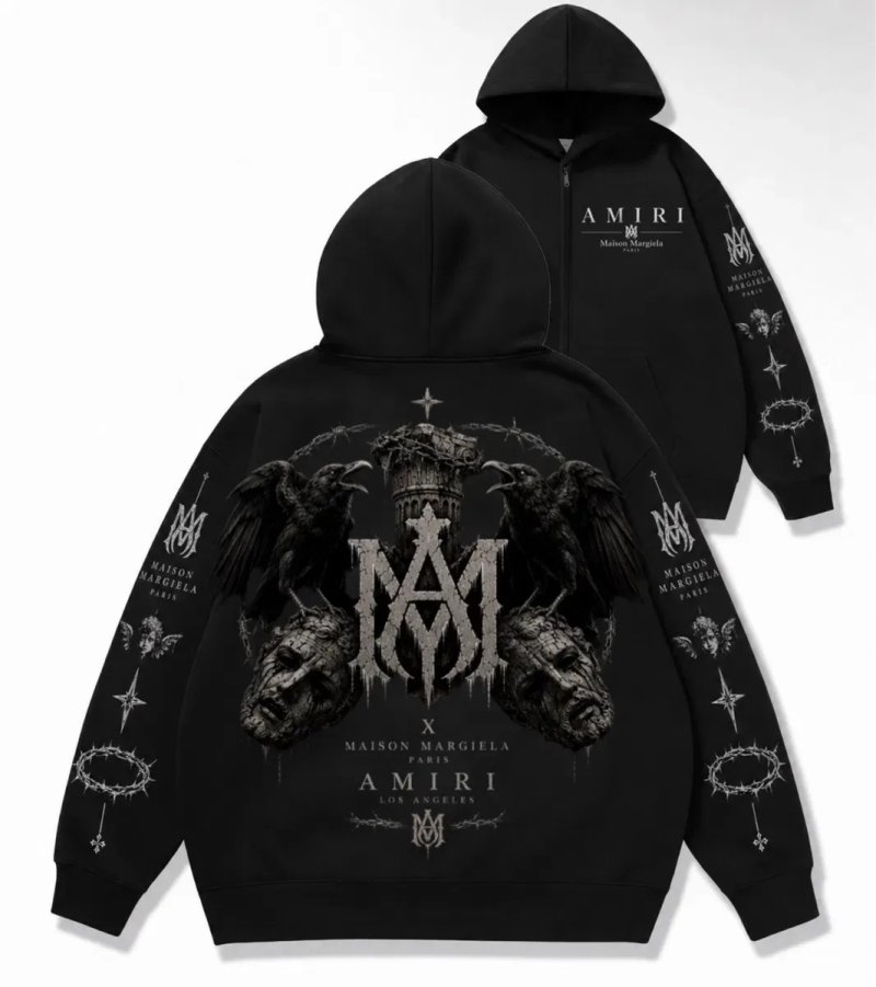 худи кофта толстовка Maison Margiela  Paris х Amiri Logo унисекс коллаборация Амири и Мейсон Марджелы  Новинка лонгслив  Новинки MM6 — фото 8