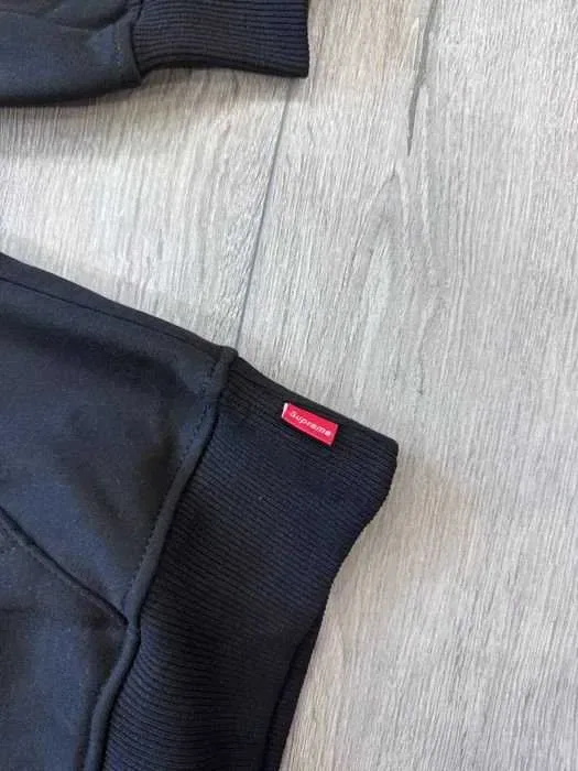 Худи supreme Supreme Big logo суприм Худак кофта биг лого бомбер балахон Satin Appliqué — фото 2