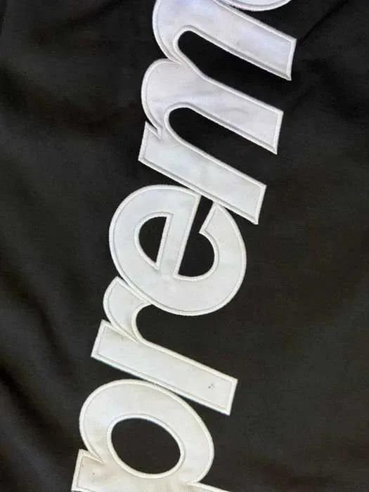 Худи supreme Supreme Big logo суприм Худак кофта биг лого бомбер балахон Satin Appliqué — фото 3