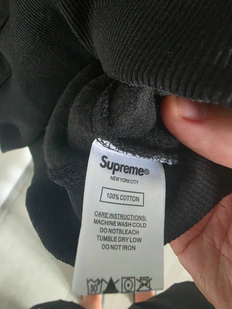 Худи supreme Supreme Big logo суприм Худак кофта биг лого бомбер балахон Satin Appliqué — фото 6