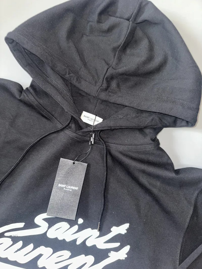 худи Yes Saint Laurent YSL hoodie чорний Black drill drip — фото 2