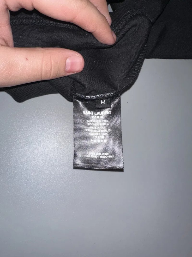 худи Yes Saint Laurent YSL hoodie чорний Black drill drip — фото 3
