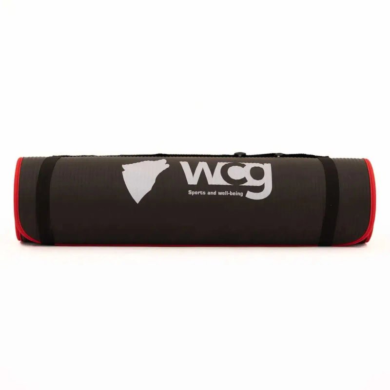 Килимок для йоги та фітнесу WCG ComfortLine NBR 10mm із захисним кантом та розміткою (чорний) — фото 2
