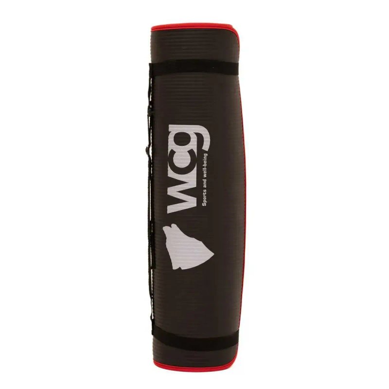 Килимок для йоги та фітнесу WCG ComfortLine NBR 10mm із захисним кантом та розміткою (чорний) — фото 4