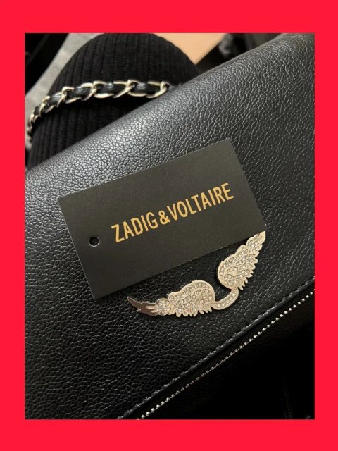 клатч Zadig & Voltaire из зернистой кожи сумка Франция