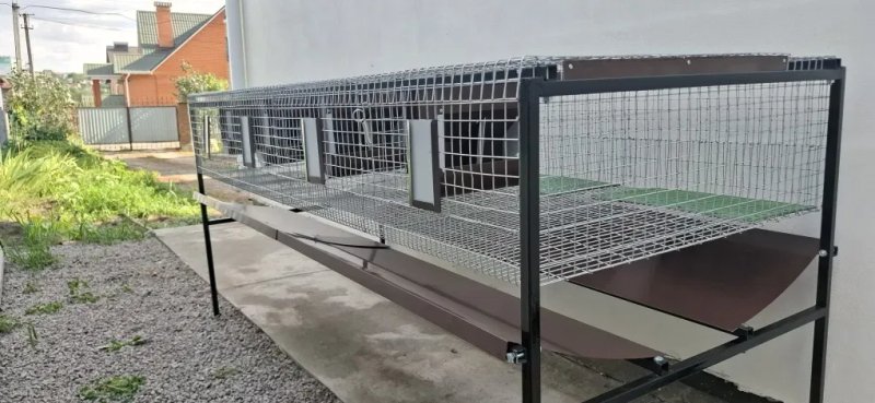 Клітка  промислова клітка для кролів бункерна кормушка годівниці корм крмбікорм кролів — фото 3