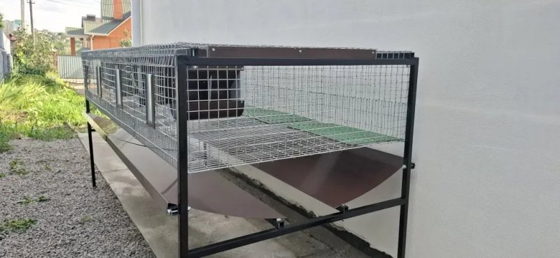 Клітка  промислова клітка для кролів бункерна кормушка годівниці корм крмбікорм кролів — фото 8