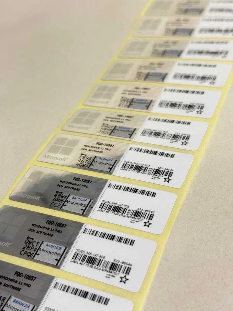 Ключ Windows 11та10 PRO HOME Наклейка Стікер Ліцензія OEM Stickers COA — фото 7
