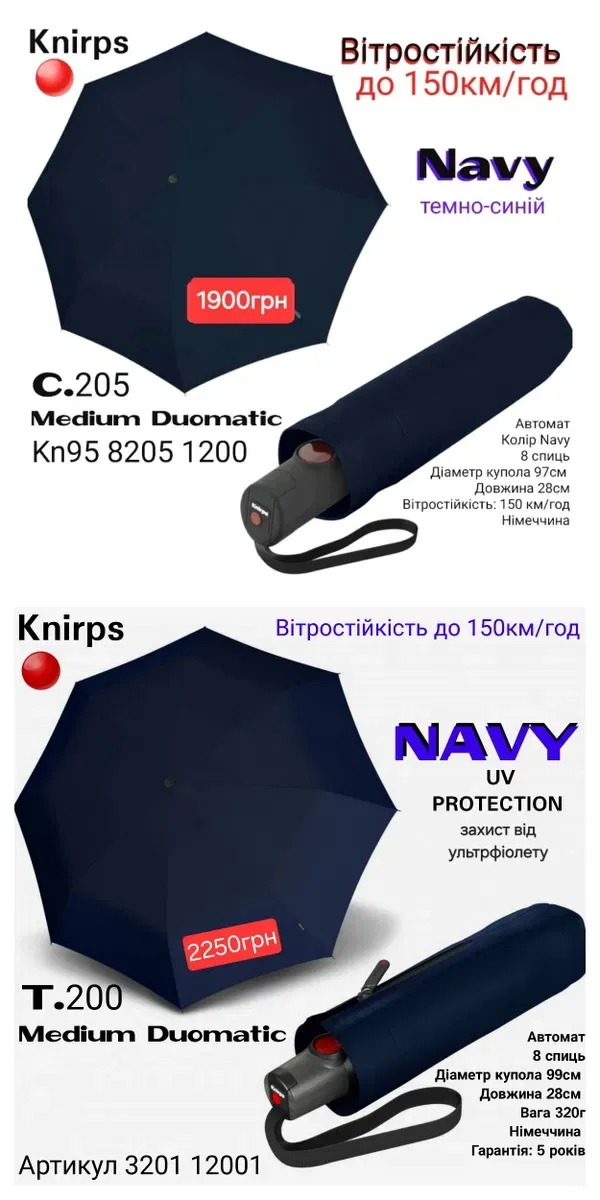 Knirps Парасоля чоловіча Німеччина Зонт мужской автомат Германия — фото 5