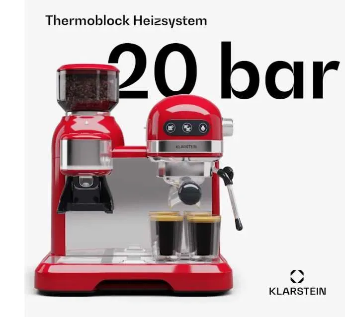 Кофемашина кофеварка с кофемолкой Klarstein Bella Café 20 бар 7.5 кг — фото 6