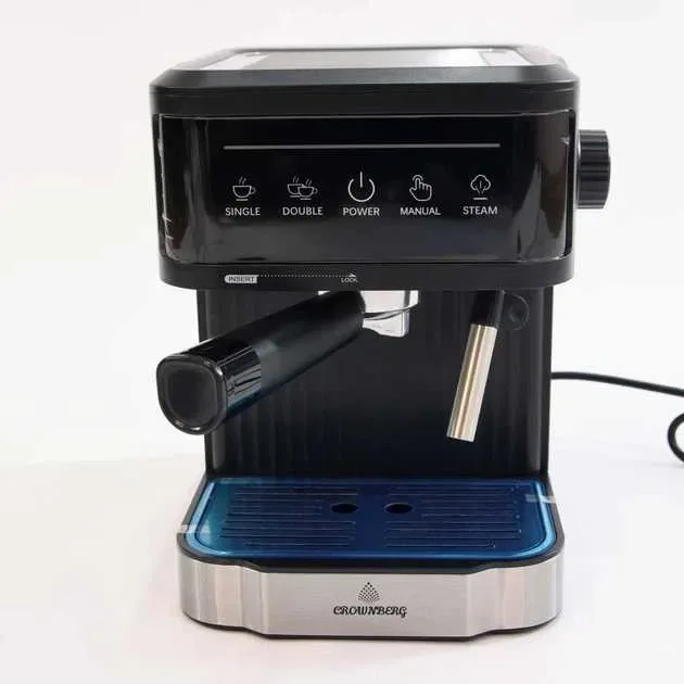 Кофемашина сенсорная рожковая Crownberg CB-1571 1,8л, 1200Вт с капучинатором, кофеварка кавомашинка, кавоварка, розница и опт — фото 7