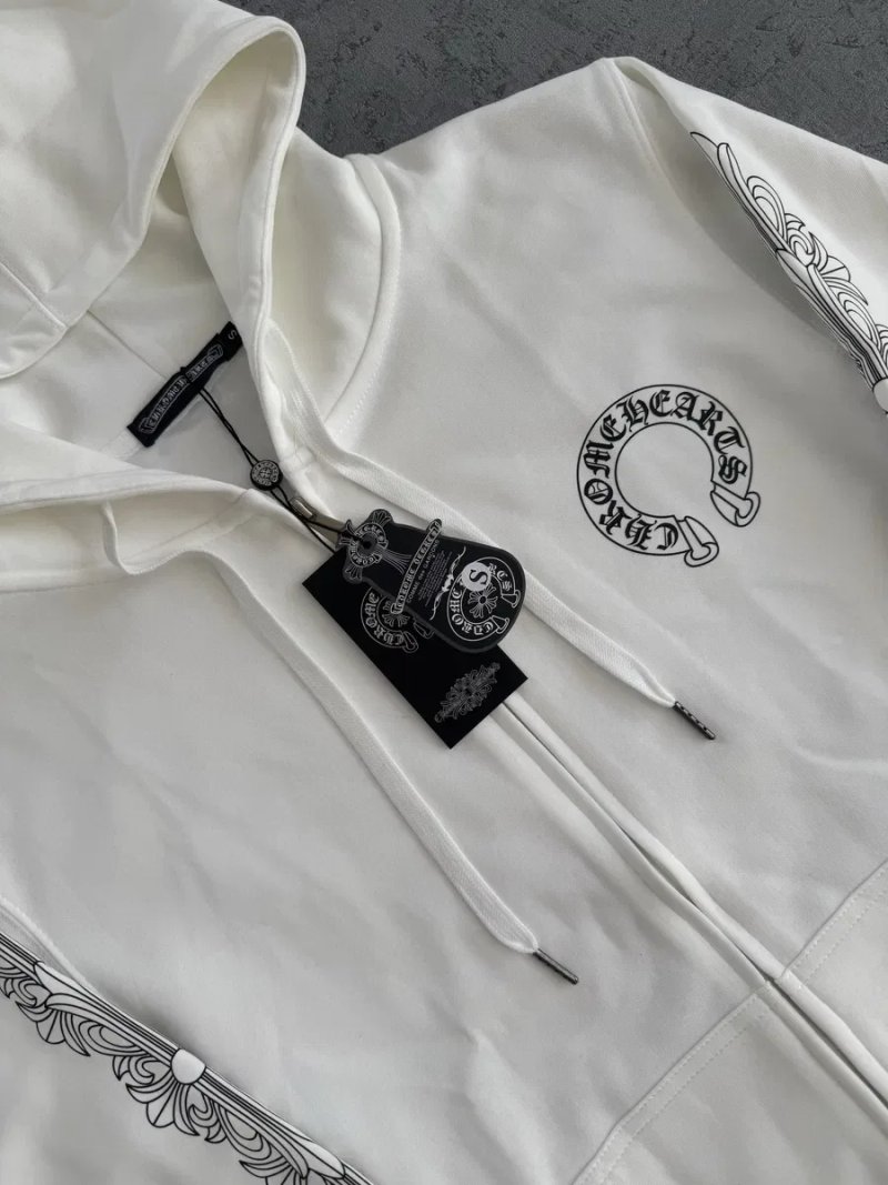 Кофта Chrome harts чорна/біла хром хартс кофта зіп зуді — фото 5