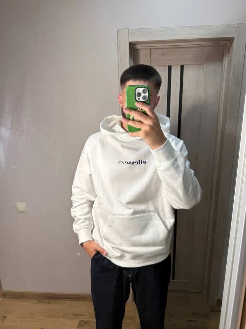 Кофта Еліс | Худі ELLESSE | в білому кольорі всі розміри в наявності - ОРИГІНАЛ — фото 5