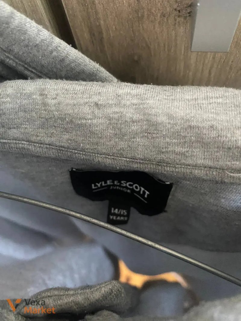 Кофта Lyle & Scott сіра на блискавці — фото 3