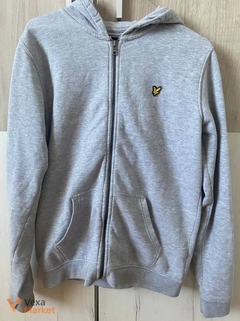 Кофта Lyle & Scott сіра на блискавці — фото 5