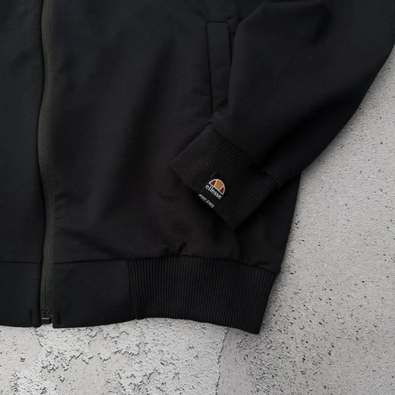 Кофта Олімпійка Ellesse бордова чоловіча | Олимпийка ретро мужская Еллис бордо - черная — фото 6
