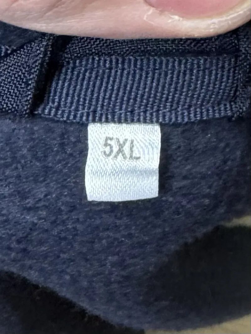 Кофта толстовка 5XL размер флисовая синяя — фото 2