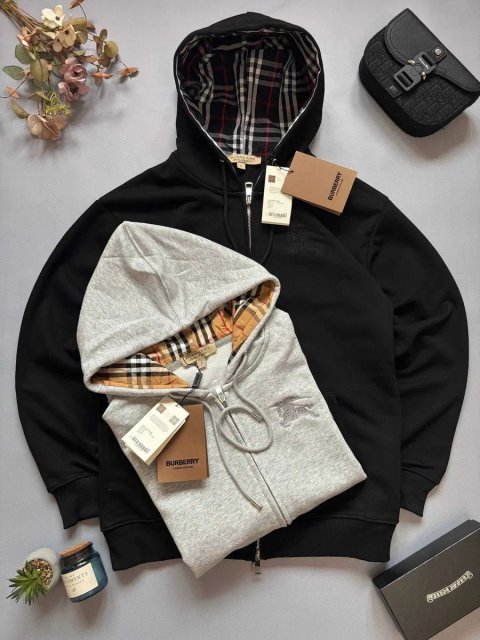 Кофта Zip Hoodie Burberry / зіпка барбері XS-XL худі чорна сіра