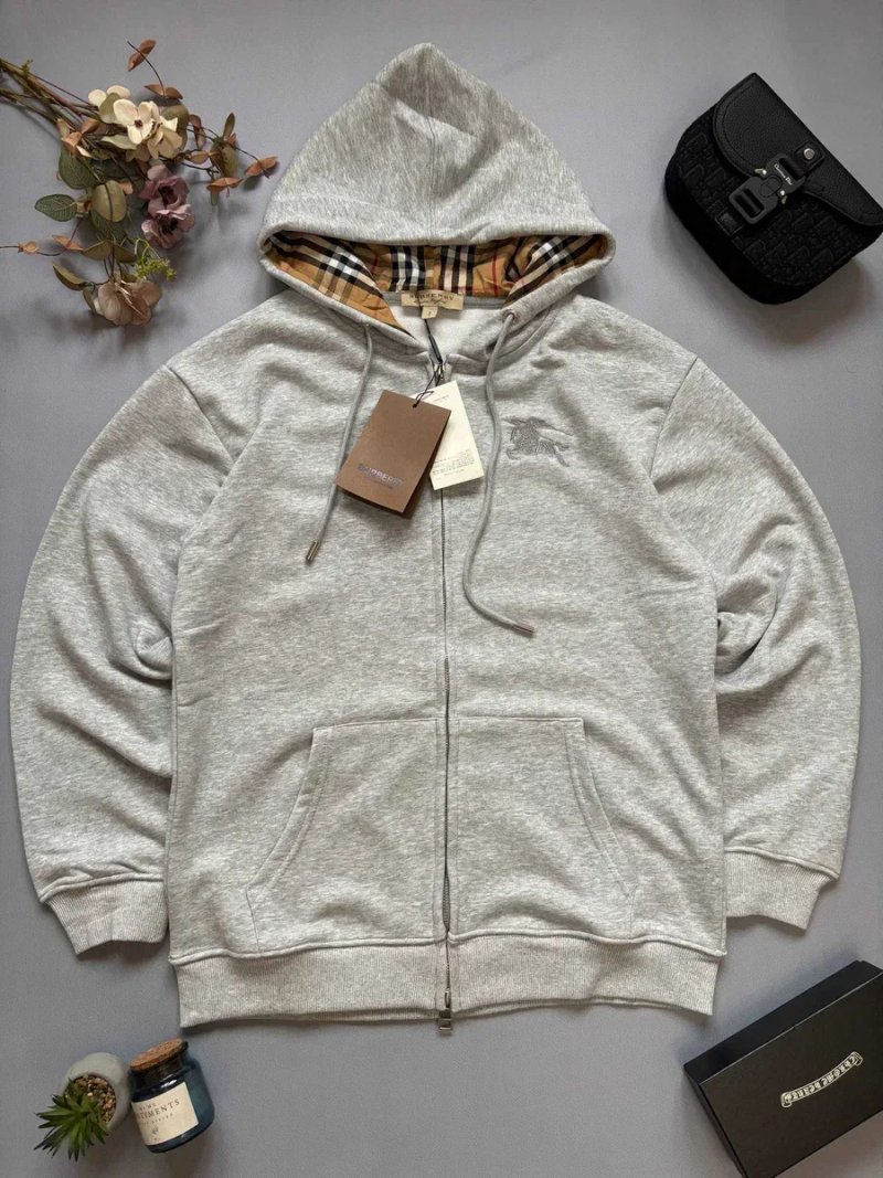 Кофта Zip Hoodie Burberry / зіпка барбері XS-XL худі чорна сіра — фото 2