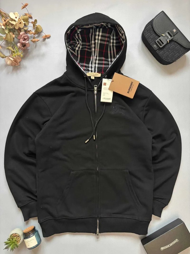 Кофта Zip Hoodie Burberry / зіпка барбері XS-XL худі чорна сіра — фото 3