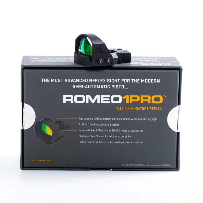 Коліматорный приціл Sig Sauer Romeo 1 Pro 1x30mm 3 MOA Red Dot (SOR1P100) — фото 7