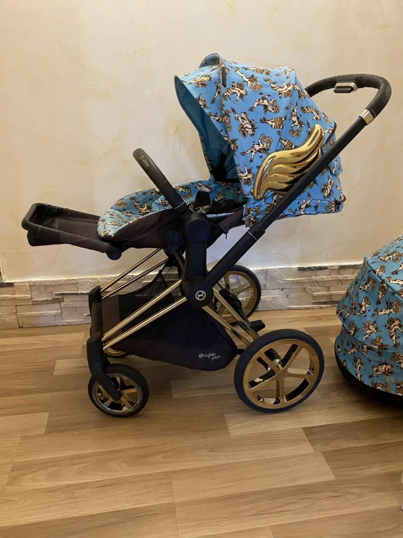Коляска Cybex Priam by Jeremy Scott Cherubs Blue Люлька+Прогулка — фото 4