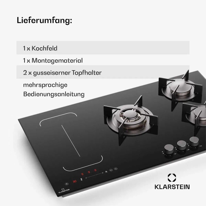 Комбінована індукційна плюс газова плита Klarstein MultiChef 5 конф — фото 2