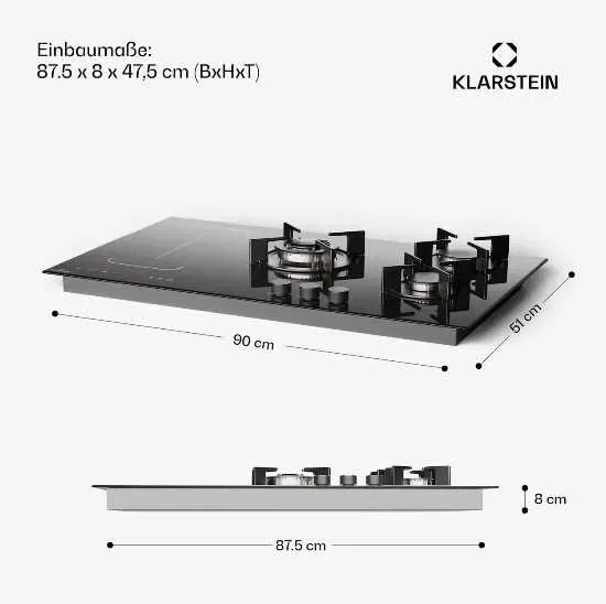 Комбінована індукційна плюс газова плита Klarstein MultiChef 5 конф — фото 3