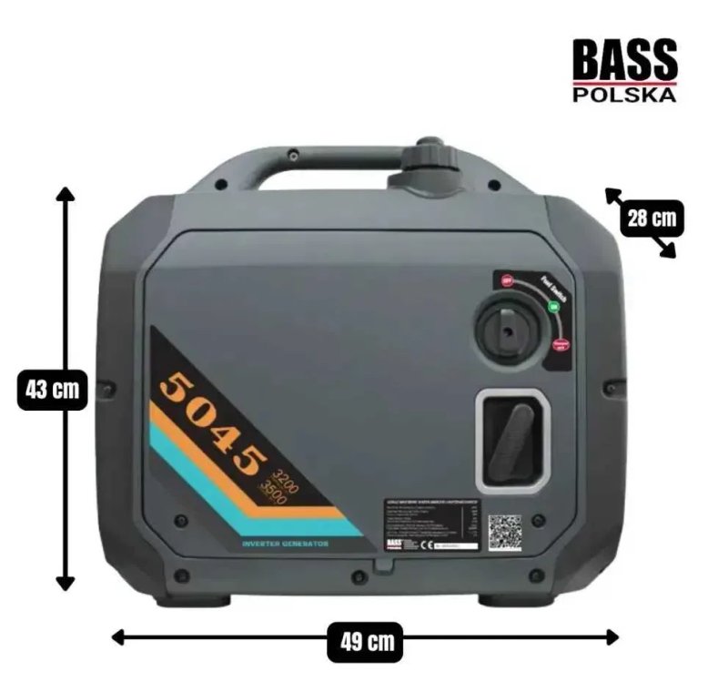 Компактний Інверторний генератор Bass Polska 5045 — 3,5 кВт. чиста синусоїда — фото 3