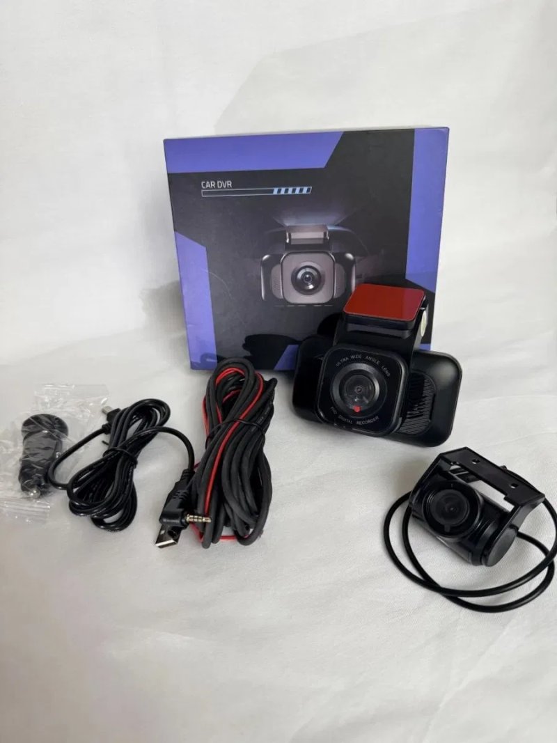 Компактний відеореєстратор CAR DVR UHD 4K+1080p Full HD (2 камери) 360° IPS 3" G-sensor SD-card — фото 3