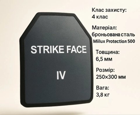 Комплект (2 штуки) Бронеплити 4 клас бронепластины Miilux Protection бронеплиты 4 класс бронепластины (3,8 кг)