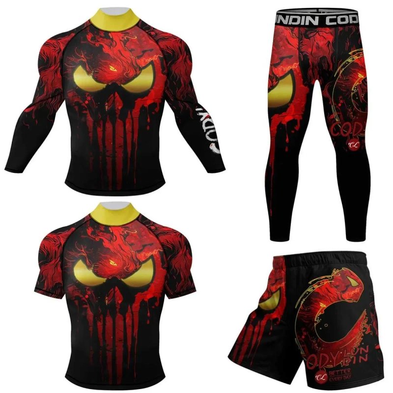 Комплект 3 в 1 Cody Lundin Jiu Jitsu, Dracon рашгард, шорти, футболка. — фото 2