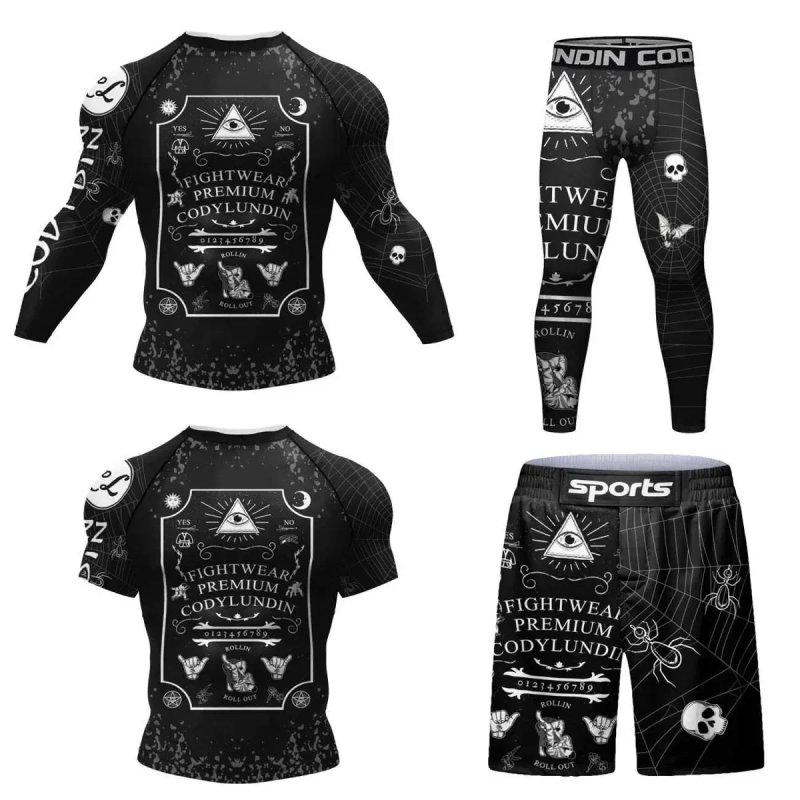 Комплект 3 в 1 Cody Lundin Jiu Jitsu, Dracon рашгард, шорти, футболка. — фото 3