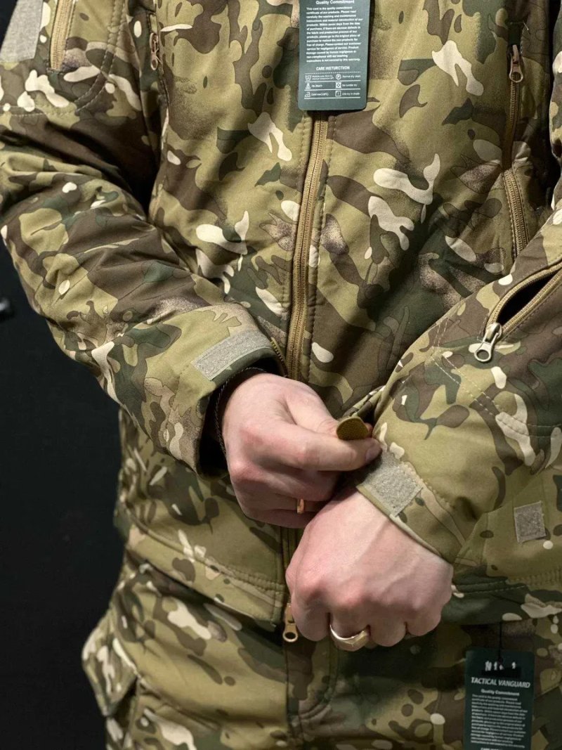 Комплект 3в1 Vanguard Мультикам USA  Тактичний костюм Softshell + термобілизна Esdy + берці Esdy автошнурівка S-XXXL — фото 3