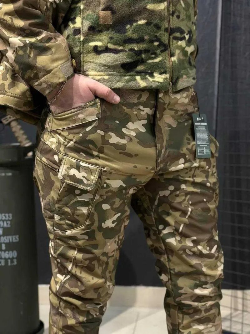 Комплект 3в1 Vanguard Мультикам USA  Тактичний костюм Softshell + термобілизна Esdy + берці Esdy автошнурівка S-XXXL — фото 5