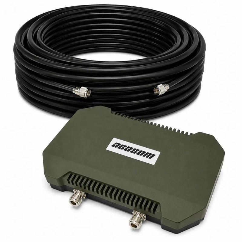 КОМПЛЕКТ Антенна усилитель ROC-4 N-Type 2.4G/5.2G/5.8G+Кабель RG-8 20m