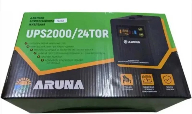 Комплект ДБЖ ARUNA UPS 2000/24TOR + LiFePO₄ 100 А·год (25.6 В, Bluetooth) — фото 4