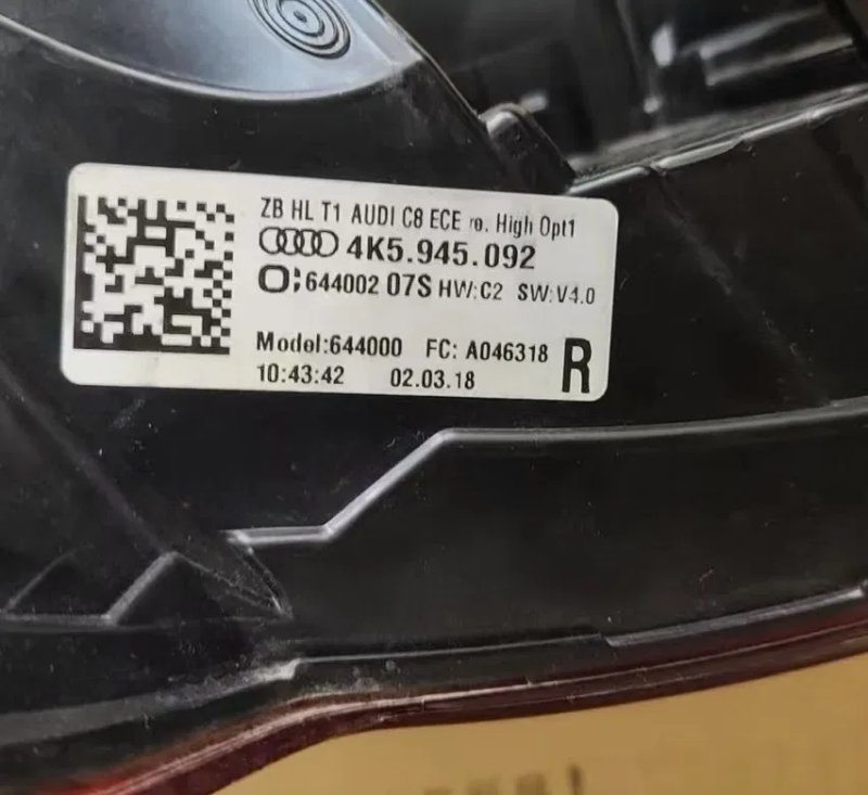 комплект фар  фары  фари стоп стопы audi a6  full led  c8 европа 2019+ — фото 8