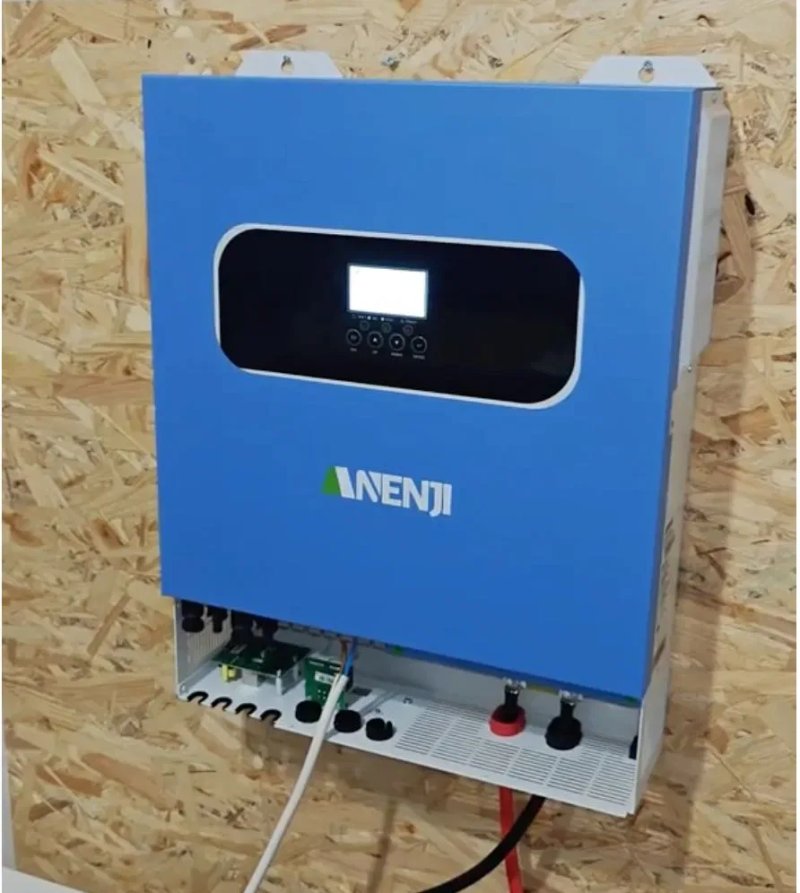 Комплект гібридний сонячний інвертор Anenji 11 кВт 48 В Wi-Fi 2 MPPT + Акумулятор літій залізо фосфатний 10 кВт Dipower з дисплеєм класу А АКБ з BMS — фото 4