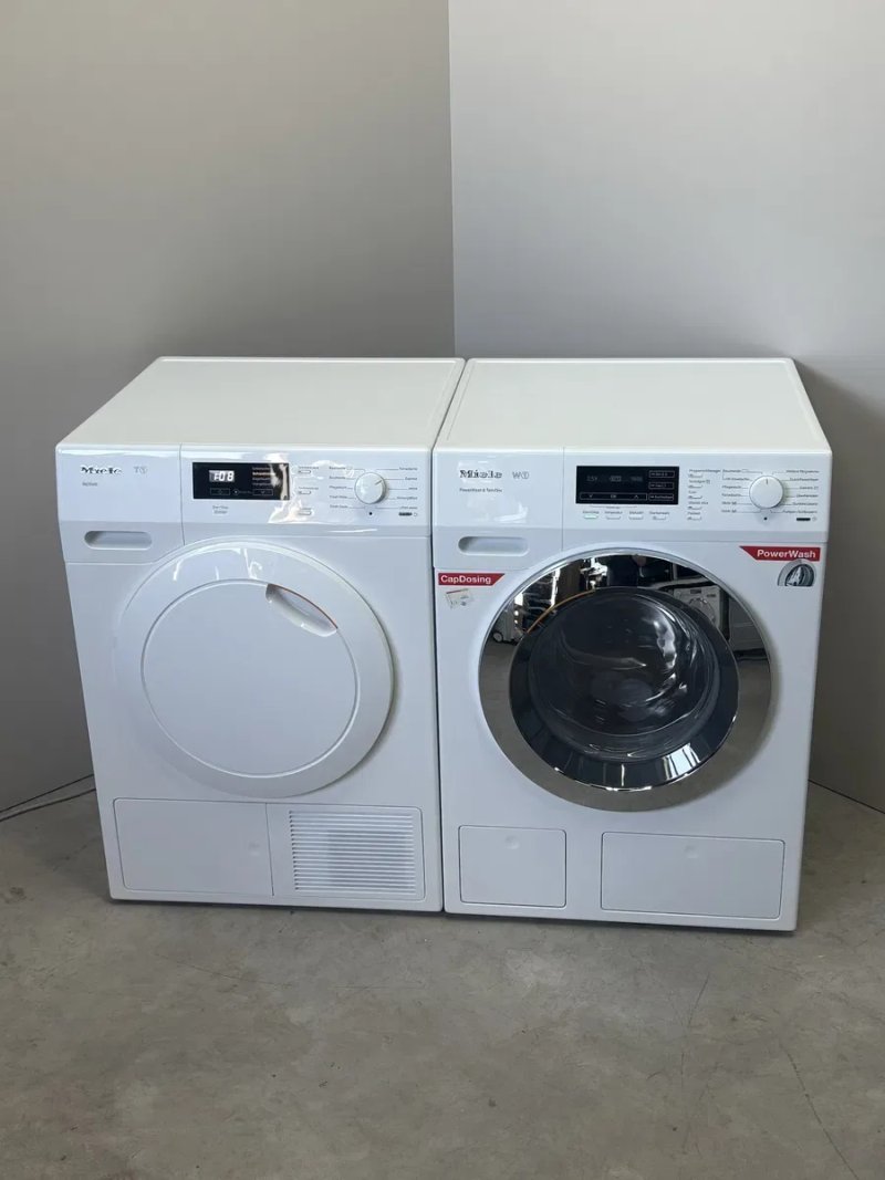 Комплект Miele WKH130 WPS + T1 Active TKB155WP пральна та сушильна машина — фото 6