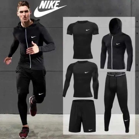 Комплект Nike 5 в 1 : Худі, Рашгард, Легінси, Футболка та Шорти.