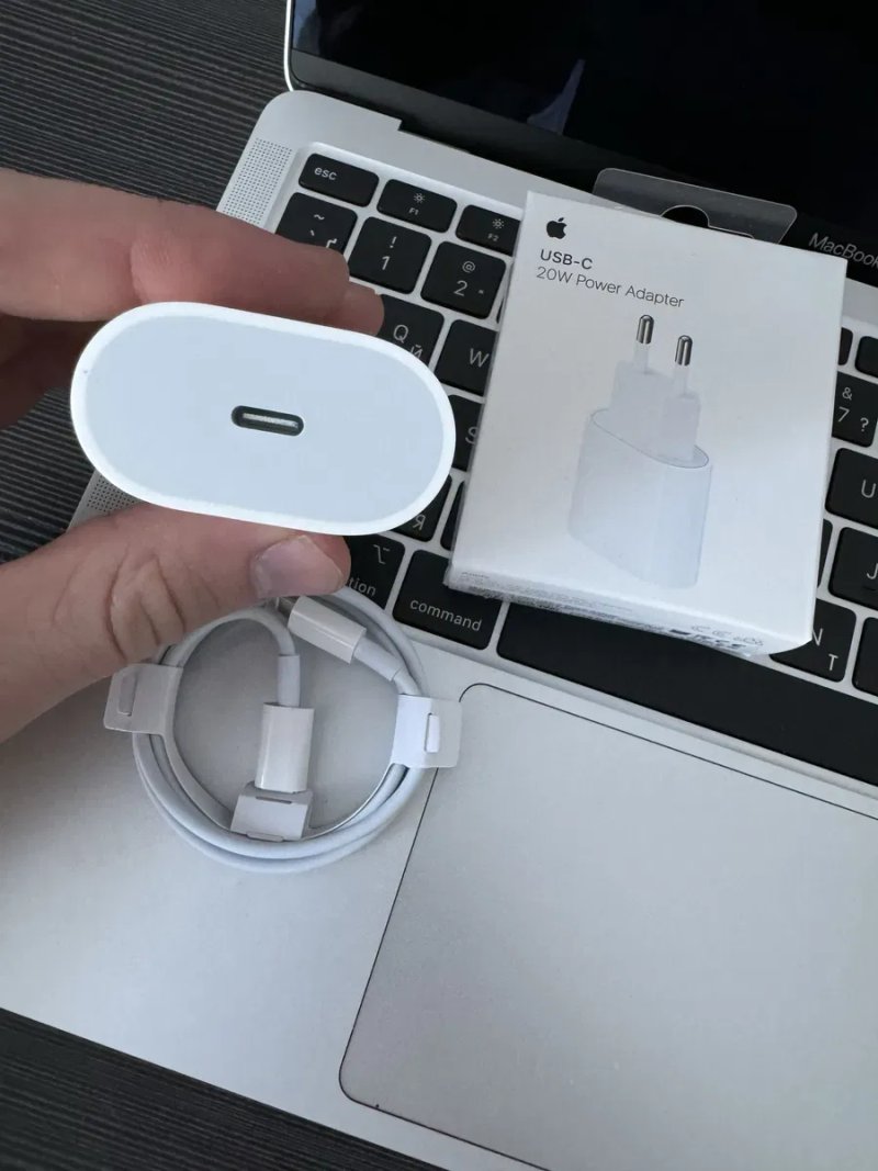 Комплект оригинал 20w быстрая зарядка айфон кабель и блок iphone — фото 2