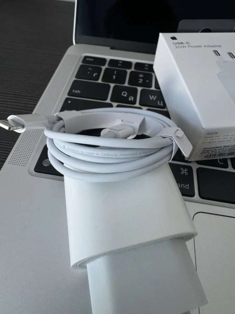Комплект оригинал 20w быстрая зарядка айфон кабель и блок iphone — фото 4