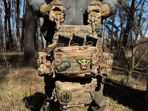 Комплект плитоноска + 7 підсумків плакард+ з підсумки, напашник, аптечка, рюкзак штурповий
