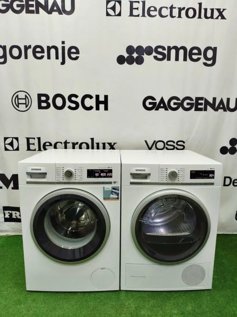 Комплект пральна і сушильна машини Siemens IQ700 з I-DOS та тепловим насосом Heat-Pump, WiFi HomeConnect, 9kg, 1 600 об./хв, A+++