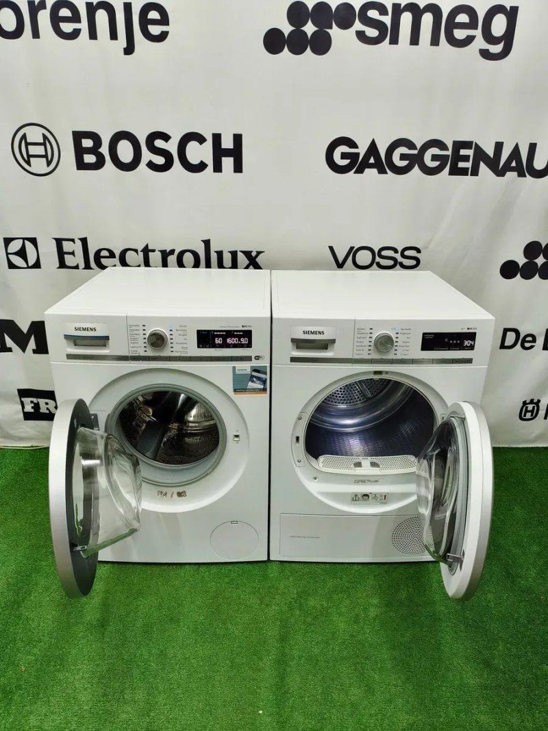 Комплект пральна і сушильна машини Siemens IQ700 з I-DOS та тепловим насосом Heat-Pump, WiFi HomeConnect, 9kg, 1 600 об./хв, A+++ — фото 2