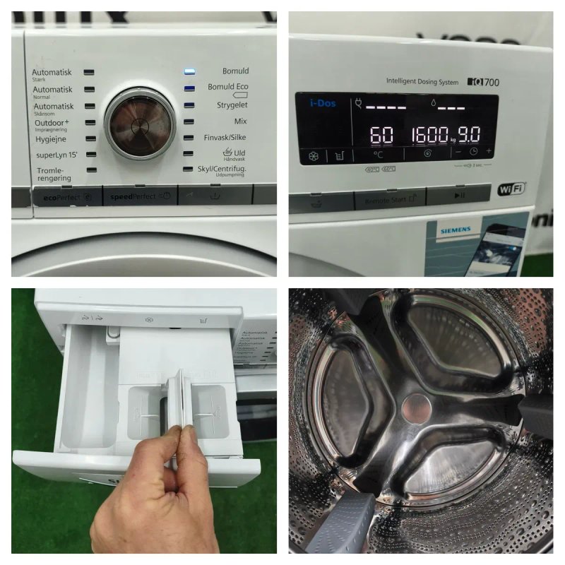 Комплект пральна і сушильна машини Siemens IQ700 з I-DOS та тепловим насосом Heat-Pump, WiFi HomeConnect, 9kg, 1 600 об./хв, A+++ — фото 5