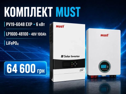 Комплект резервного живлення MUST для квартири будинку офісу або магазину