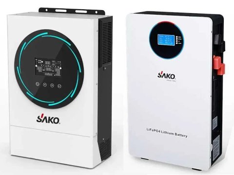 Комплект резервного живлення Sako 6 кВт інвертор + 5 квт LiFePO4 АКБ